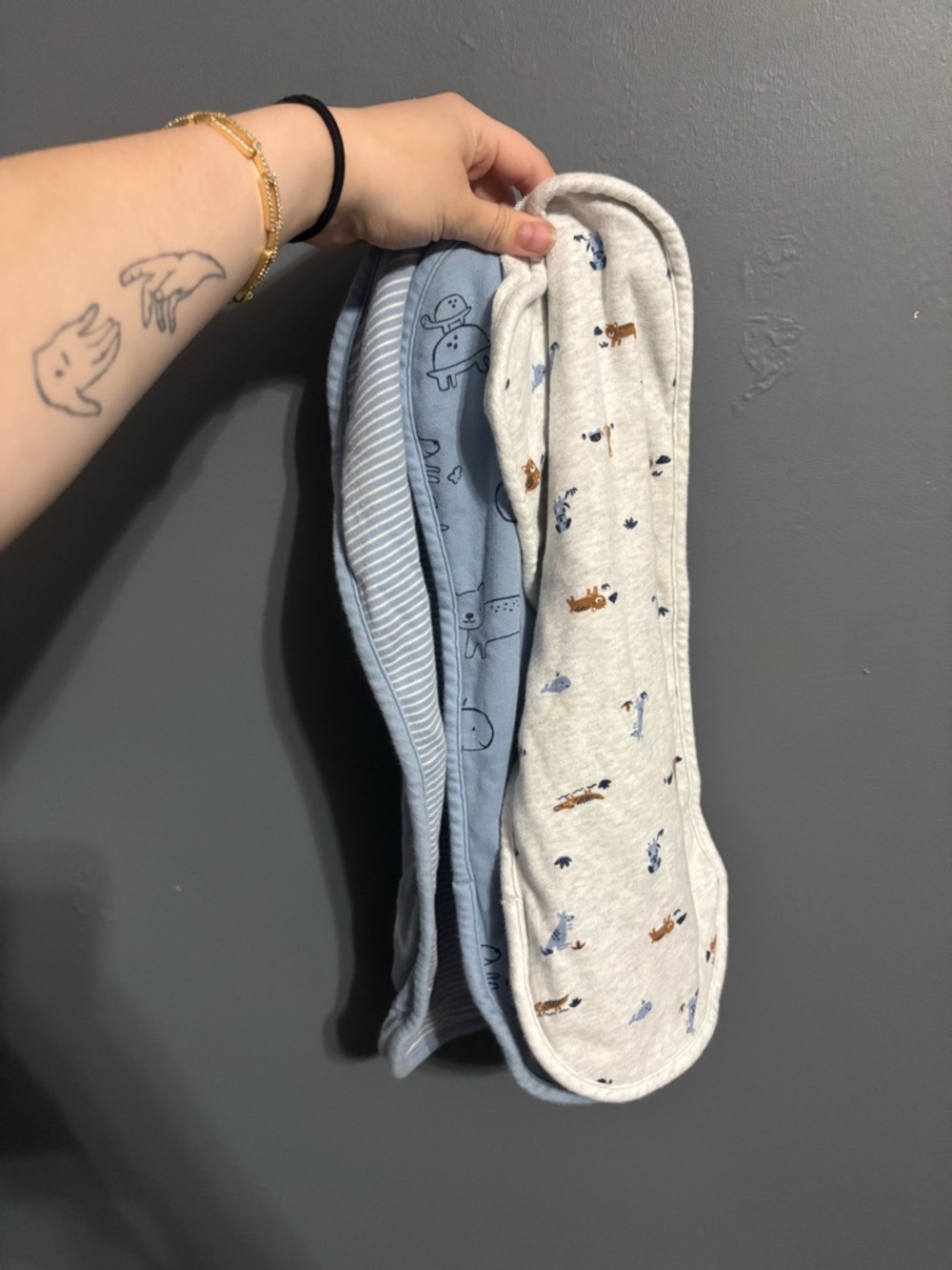 Carters blue outdoor boys theme 3 pack burp cloths